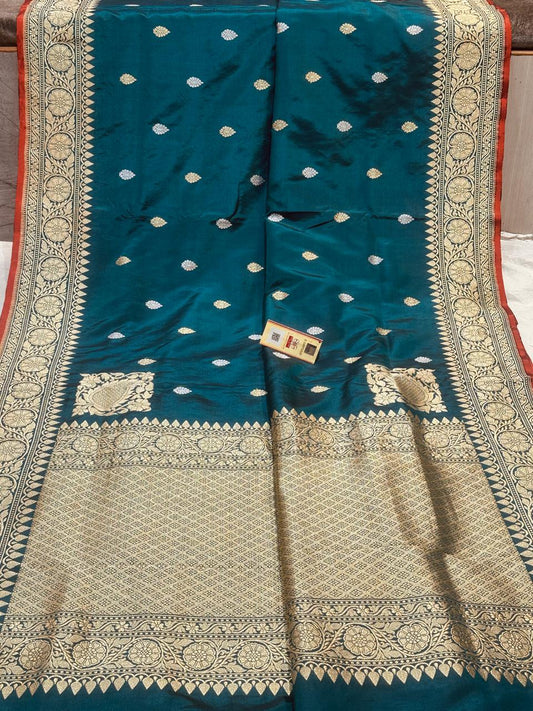 Pure Handloom Banarasi Silk Katan & Kadhua Premium Saree