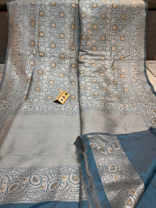 Pure Handloom Banarasi Silk Katan & Kadhua Premium Saree