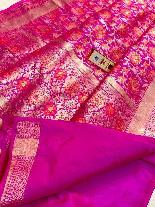 Pure Handloom Banarasi Silk Katan Premium Saree
